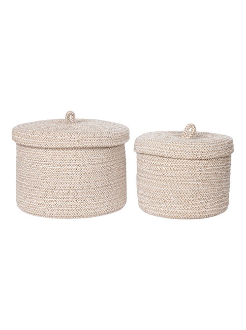 Paniers Sebal - Paniers, coton, beige, lot de 2 - Kiabi