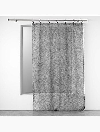 Panneau a anneaux rideau Voile 140 x 240 cm Linkae gris