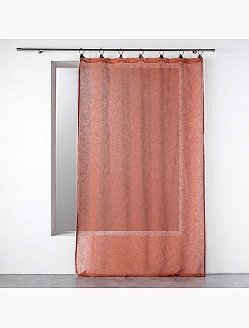 Panneau a anneaux rideau Voile 140 x 240 cm Linkae gris