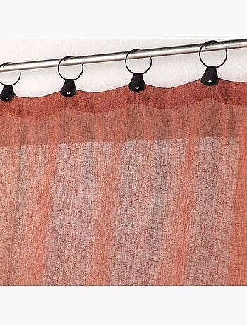 Panneau a anneaux rideau Voile 140 x 240 cm Linkae gris