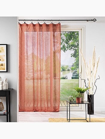 Panneau a anneaux rideau Voile 140 x 240 cm Linkae gris