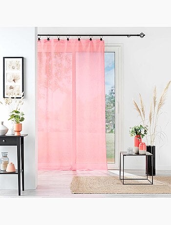 Panneau a anneaux rideau Voile 140 x 240 cm Linkae gris