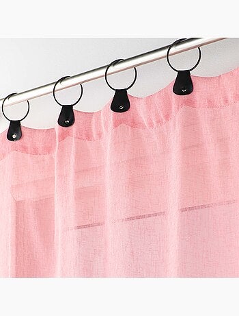 Panneau a anneaux rideau Voile 140 x 240 cm Linkae gris