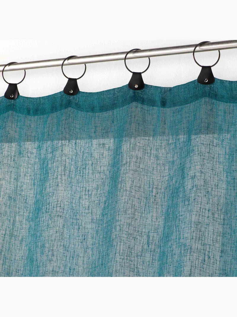 Panneau a anneaux voile tisse Linke Bleu - Kiabi