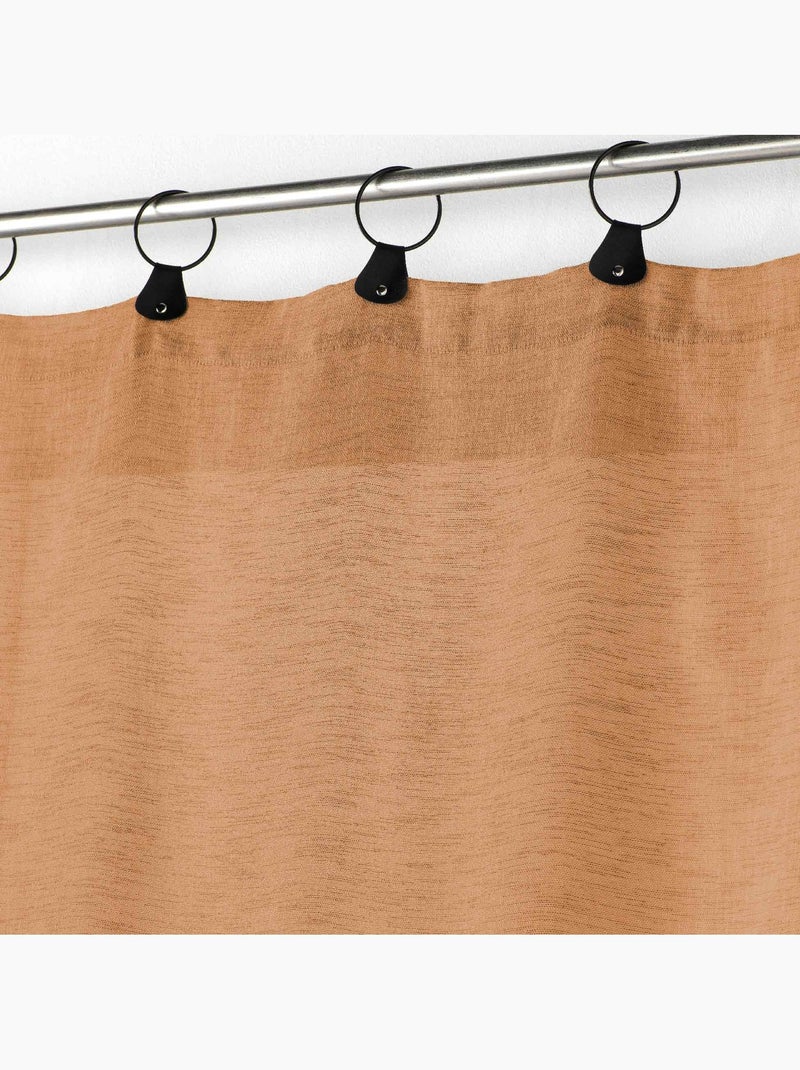 Panneau a anneaux voile tisse Linke Marron - Kiabi