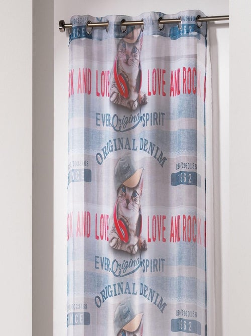 Panneau a oeillets 140 x 240 cm Girly Cat - Kiabi