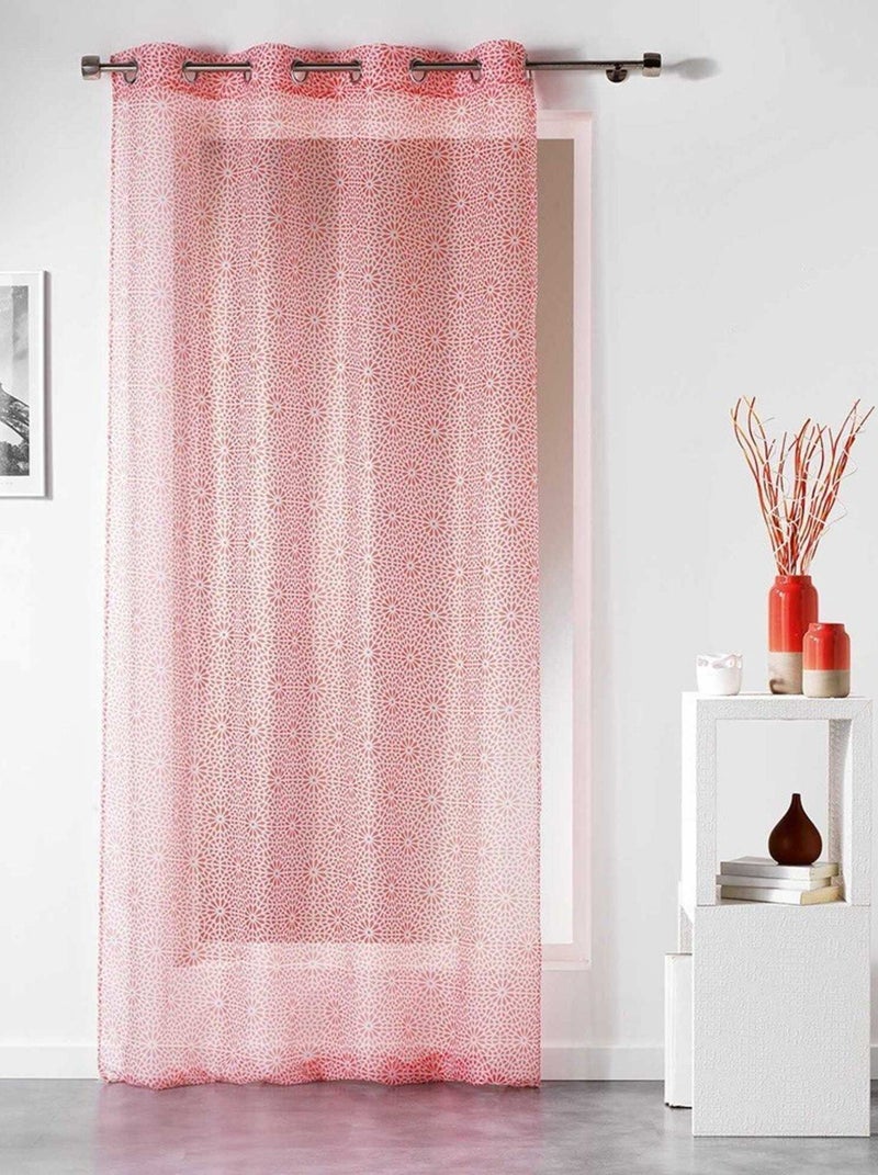 Panneau à œillets 140x240 cm Tunis corail Orange - Kiabi
