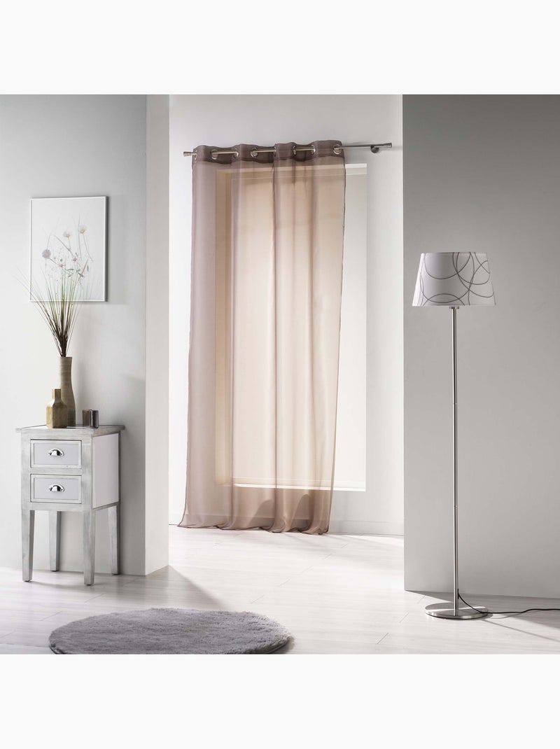 Panneau a oeillets Collection Voile uni Voiline Crème - Kiabi