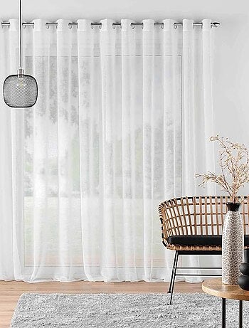 Panneau à Œillets Effet Lin Tissé HALTONA