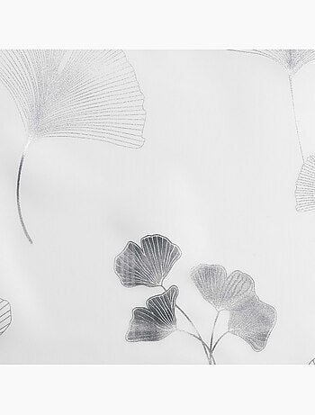 Panneau a oeillets rideau voile 140 X 240 cm Bloomy blanc argent