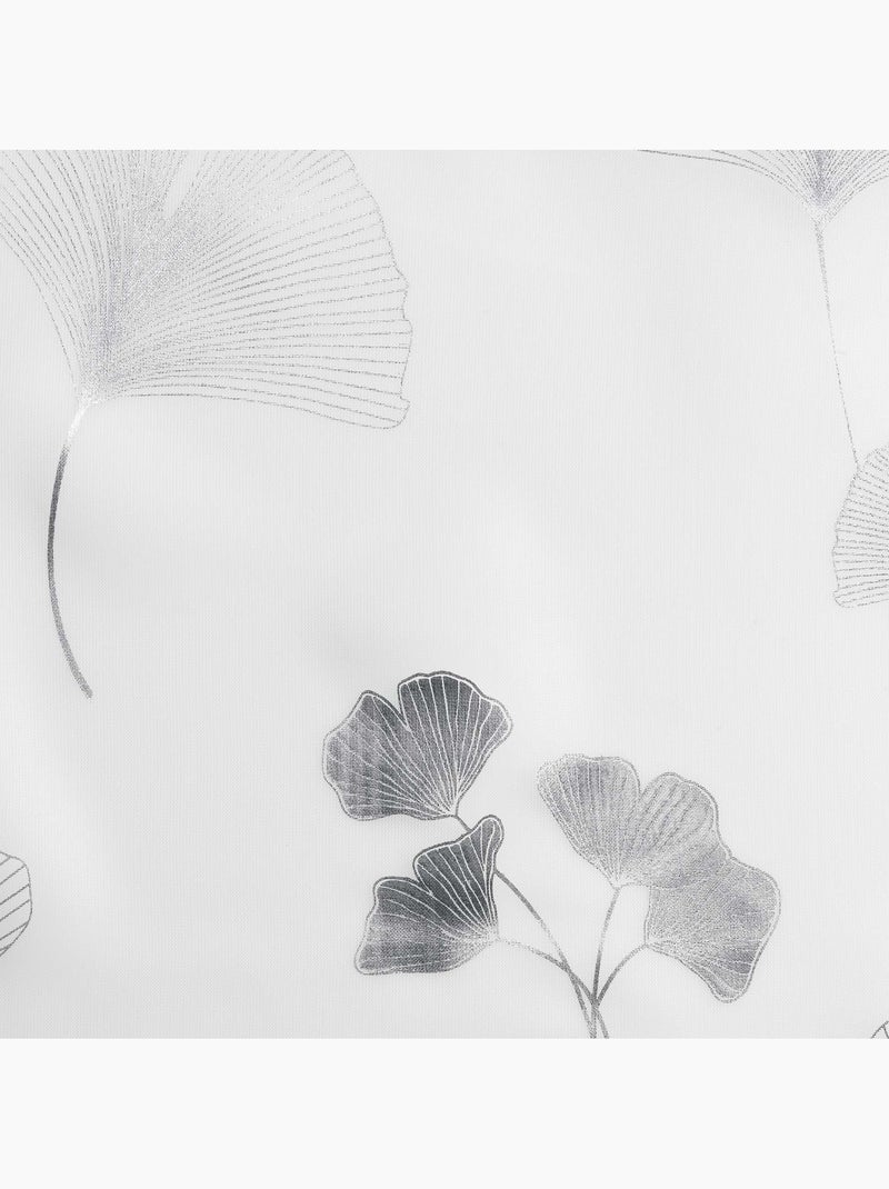 Panneau a oeillets rideau voile 140 X 240 cm Bloomy blanc argent Blanc Argenté - Kiabi