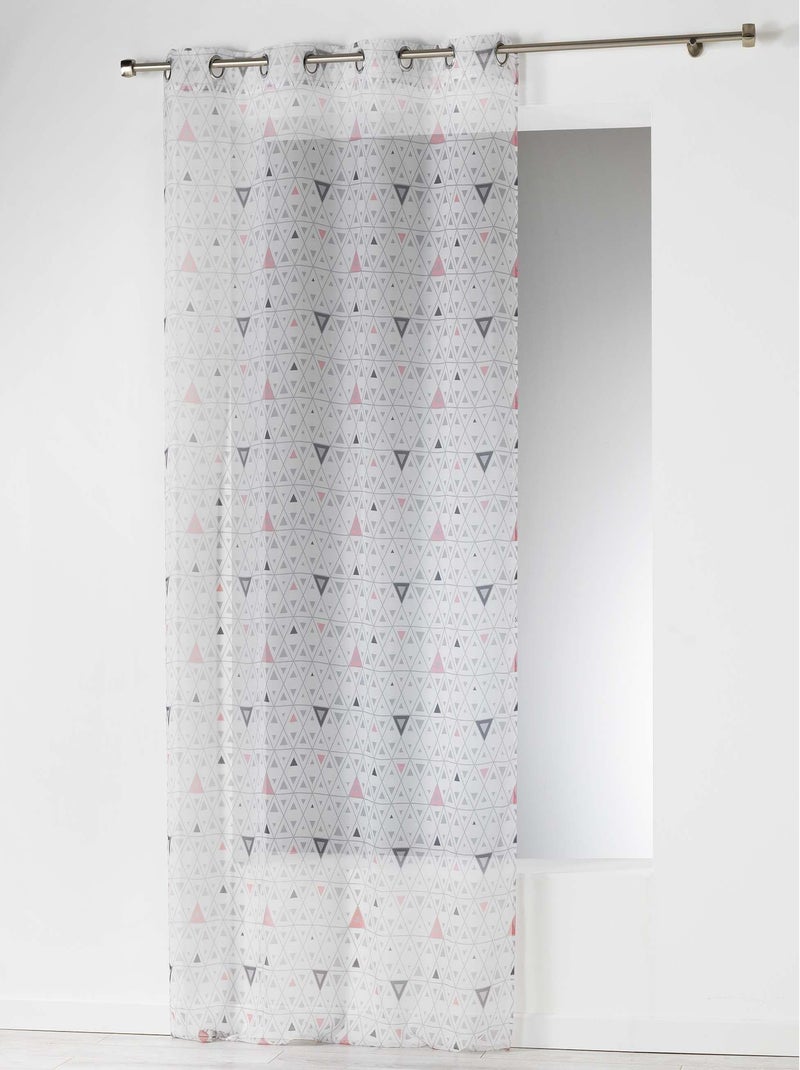 Panneau a oeillets rideau Voile 140 x 240 cm Cyllia blanc Blanc - Kiabi