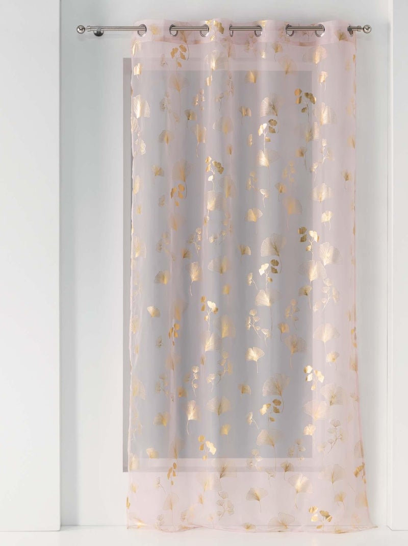 Panneau a oeillets rideau voile Bloomy Rose - Kiabi