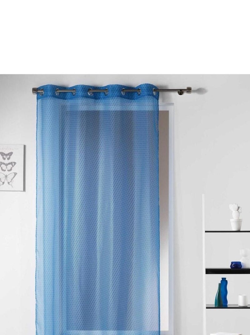 Panneau a oeillets rideau Voile Collection Galactic Bleu - Kiabi