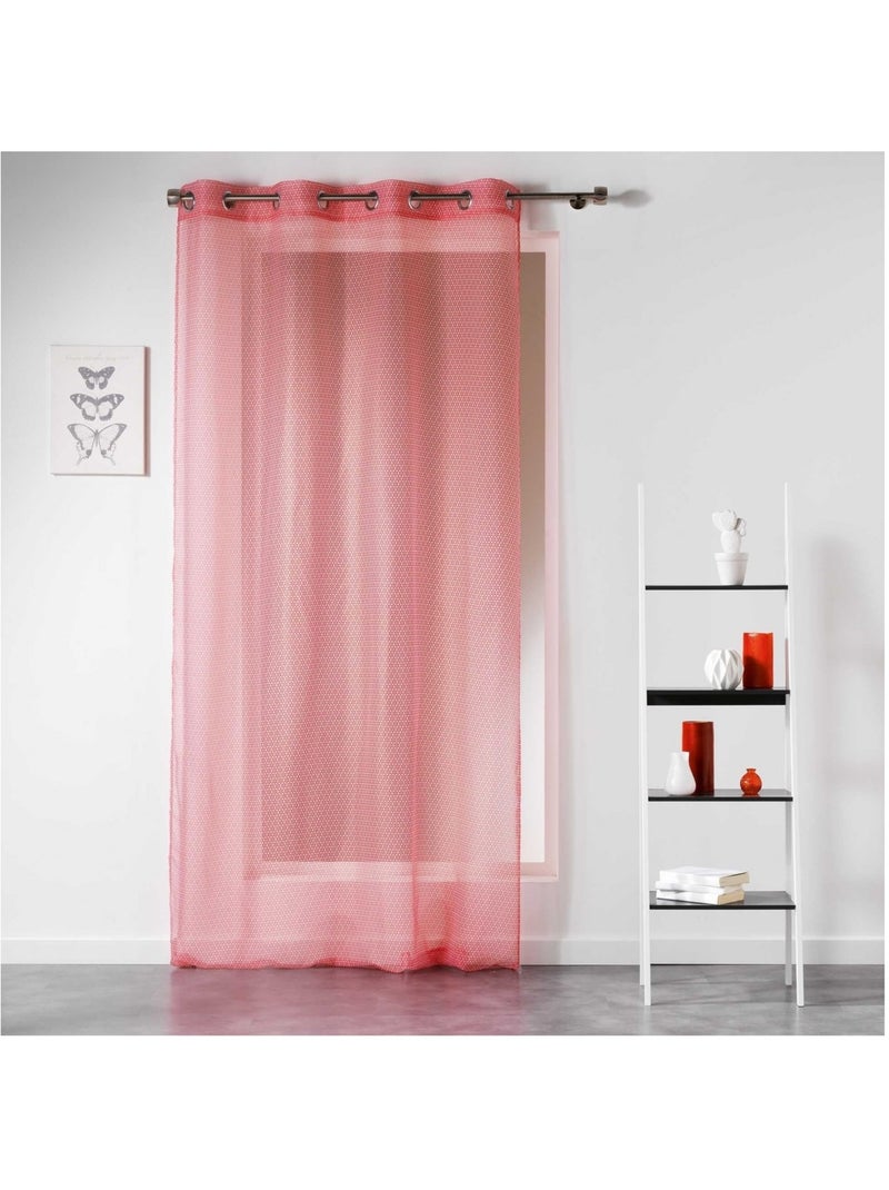 Panneau a oeillets rideau Voile Galactic Corail - Kiabi