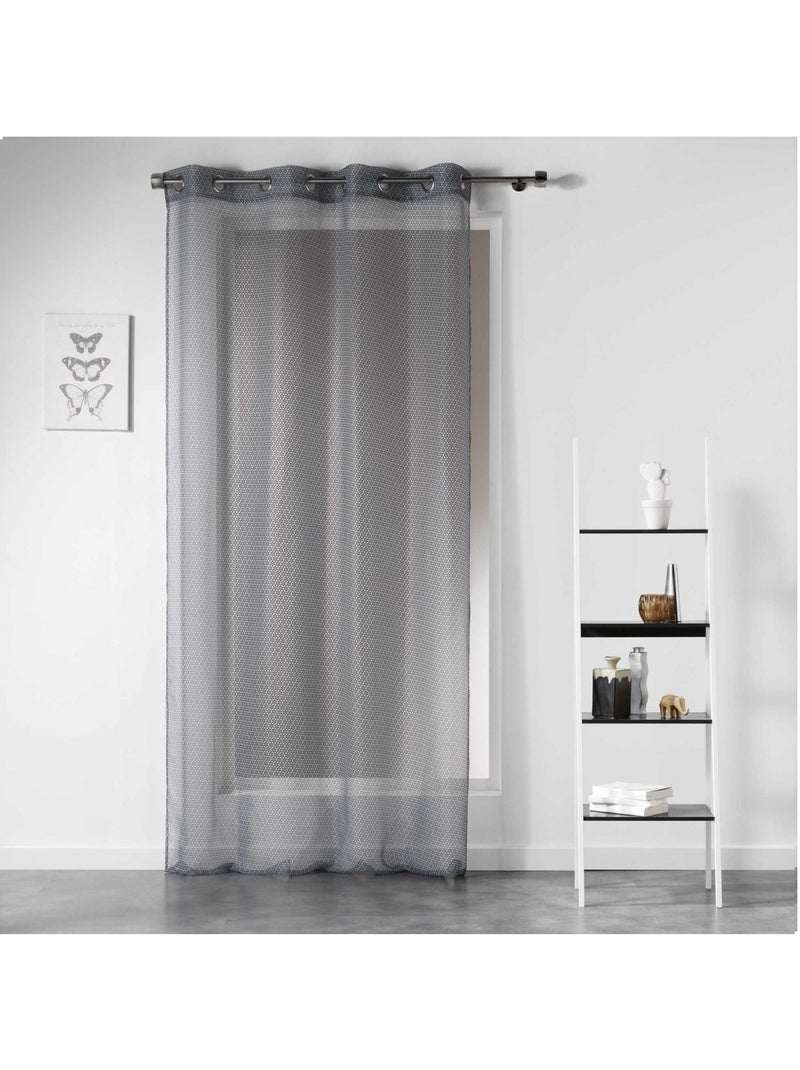 Panneau a oeillets rideau Voile Galactic gris anthracite - Kiabi