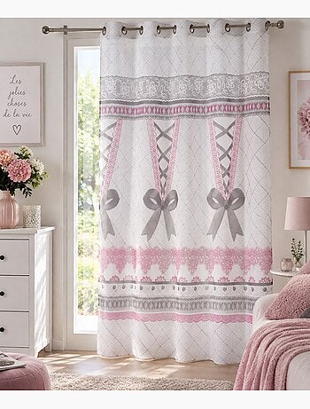Panneau a oeillets rideau voile joli corset