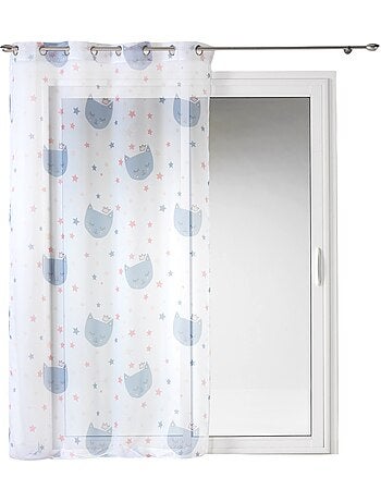 Panneau a oeillets rideau voile mimi chat