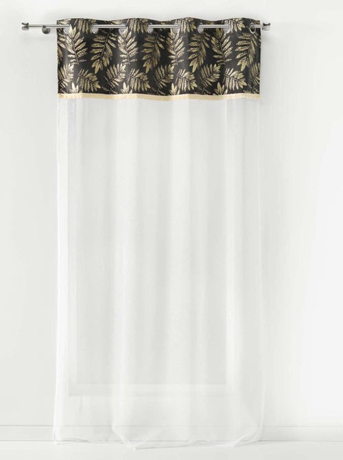 Panneau a oeillets Voilage Collection Tropical Adelore - Kiabi