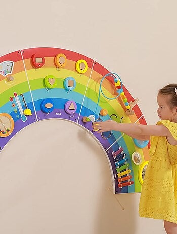 Panneau d'activités mural Arc-en-ciel