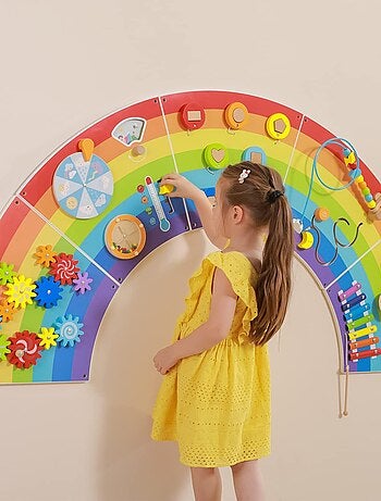 Panneau d'activités mural Arc-en-ciel