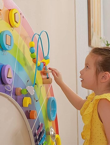 Panneau d'activités mural Arc-en-ciel