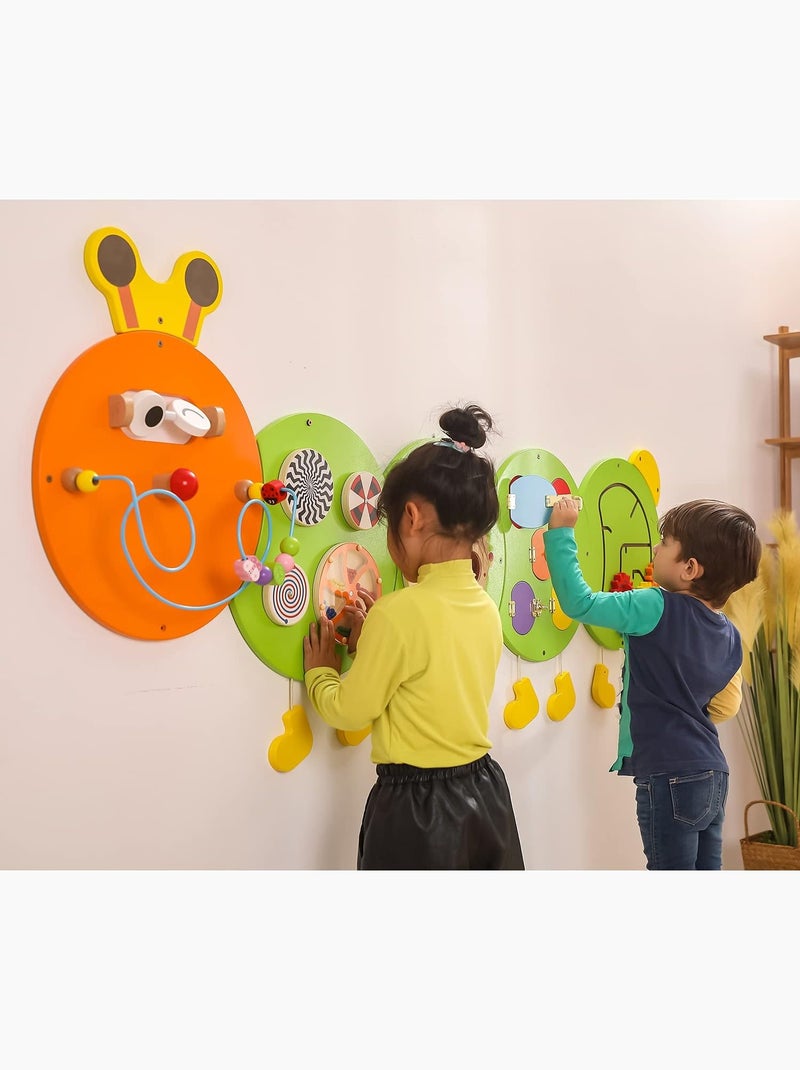 Panneau d'activités mural Chenille Vert - Kiabi