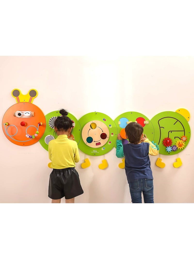 Panneau d'activités mural Chenille Vert - Kiabi