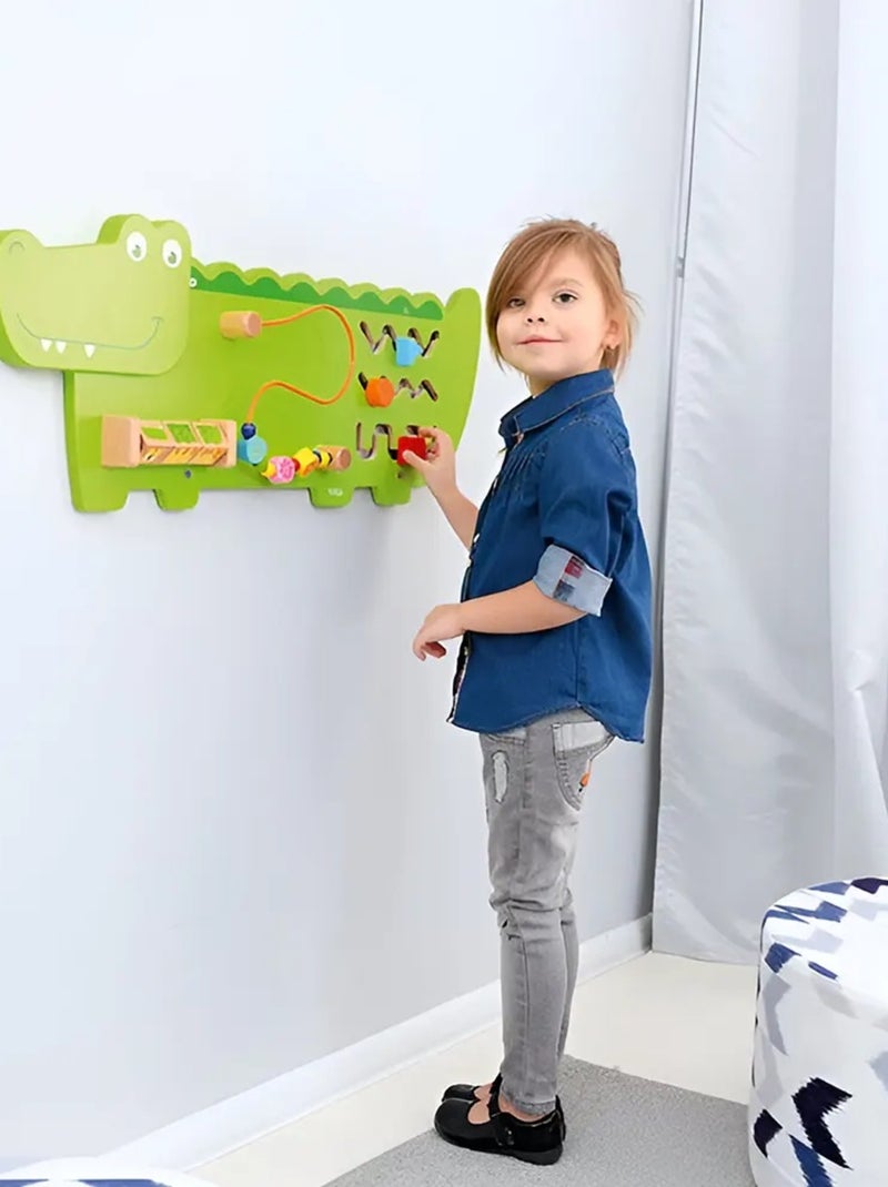 Panneau d'activités mural Crocodile Vert - Kiabi