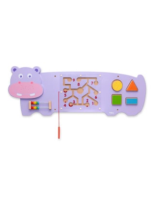 Panneau d'activités mural Hippopotame