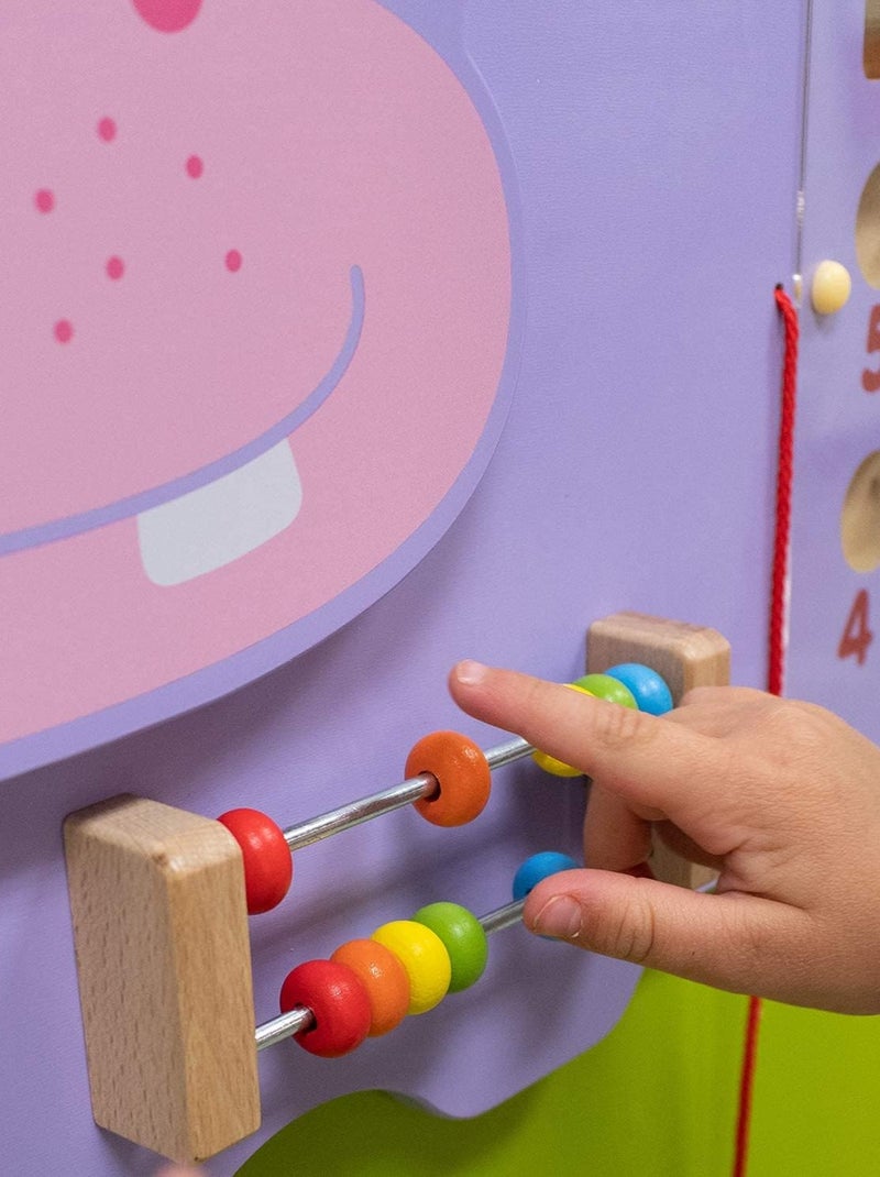 Panneau d'activités mural Hippopotame Violet - Kiabi