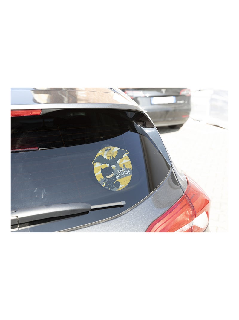 panneau de sécurité voiture - Bébé à bord, DC Comics Batman- avec ventouse et graphismes héros Noir - Kiabi