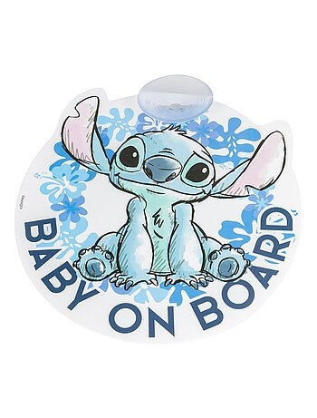 Panneau de voiture avec ventouse - Bébé à bord Stitch -Adorable motif Lilo & Stitch