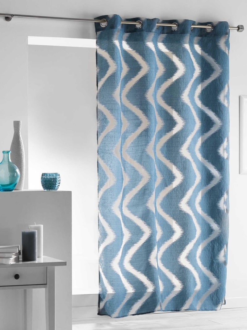 Panneau oeillets rideau Voile Collection Zapy gris anthracite - Kiabi