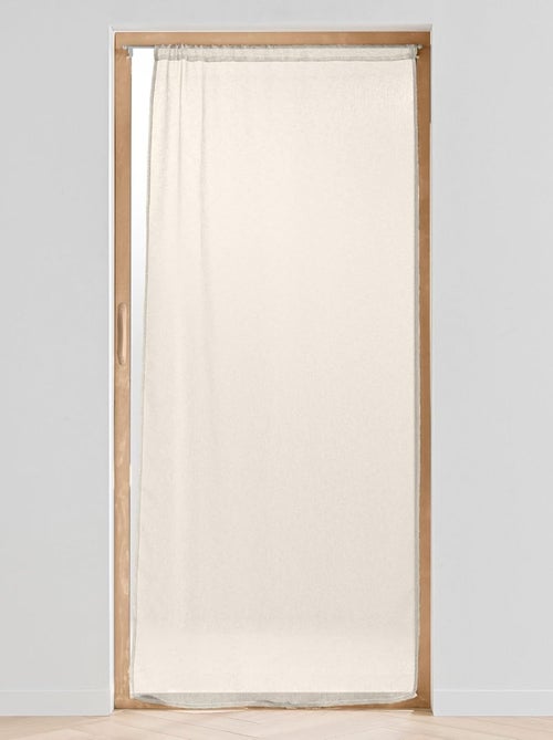 Panneau Passe Tringle 90 x 200 cm Voile Tisse Carlin - Kiabi