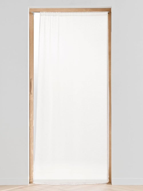 Panneau Passe Tringle 90 x 200 cm Voile Tisse Carlin - Kiabi