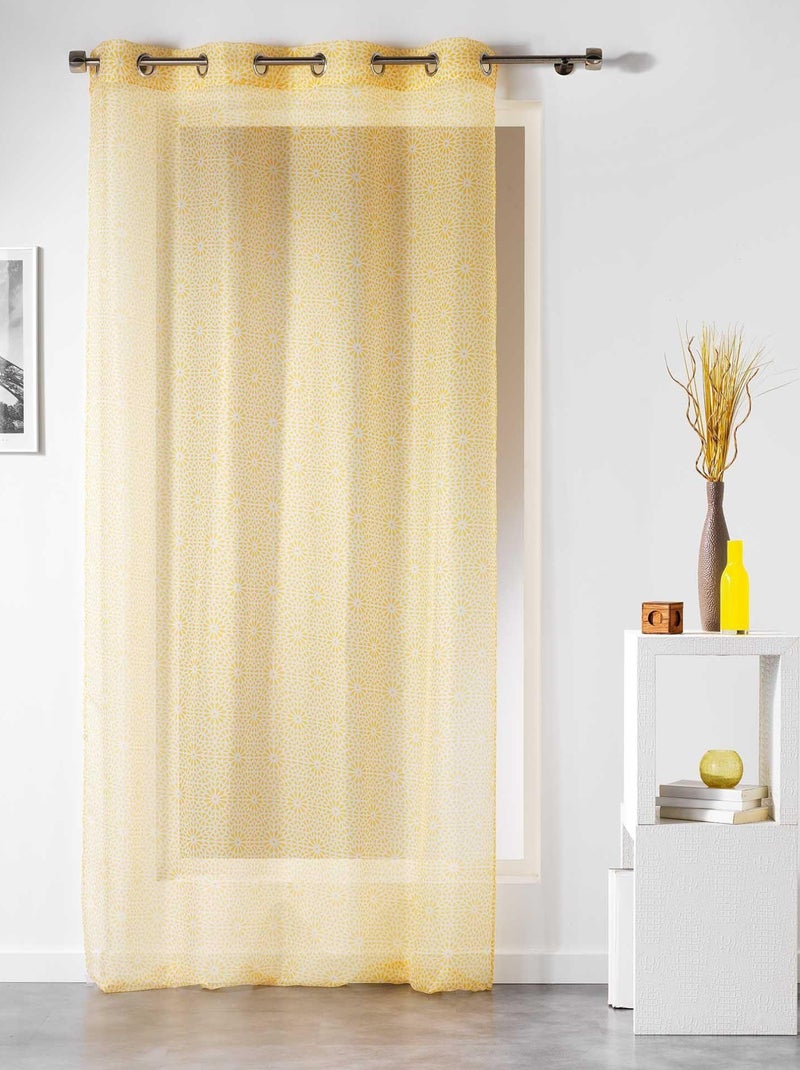 Panneau Rideau Voile Collection Tunis Gris - Kiabi