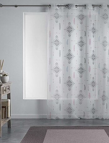 Panneau rideau voile ete indien blanc 140 x 240 cm