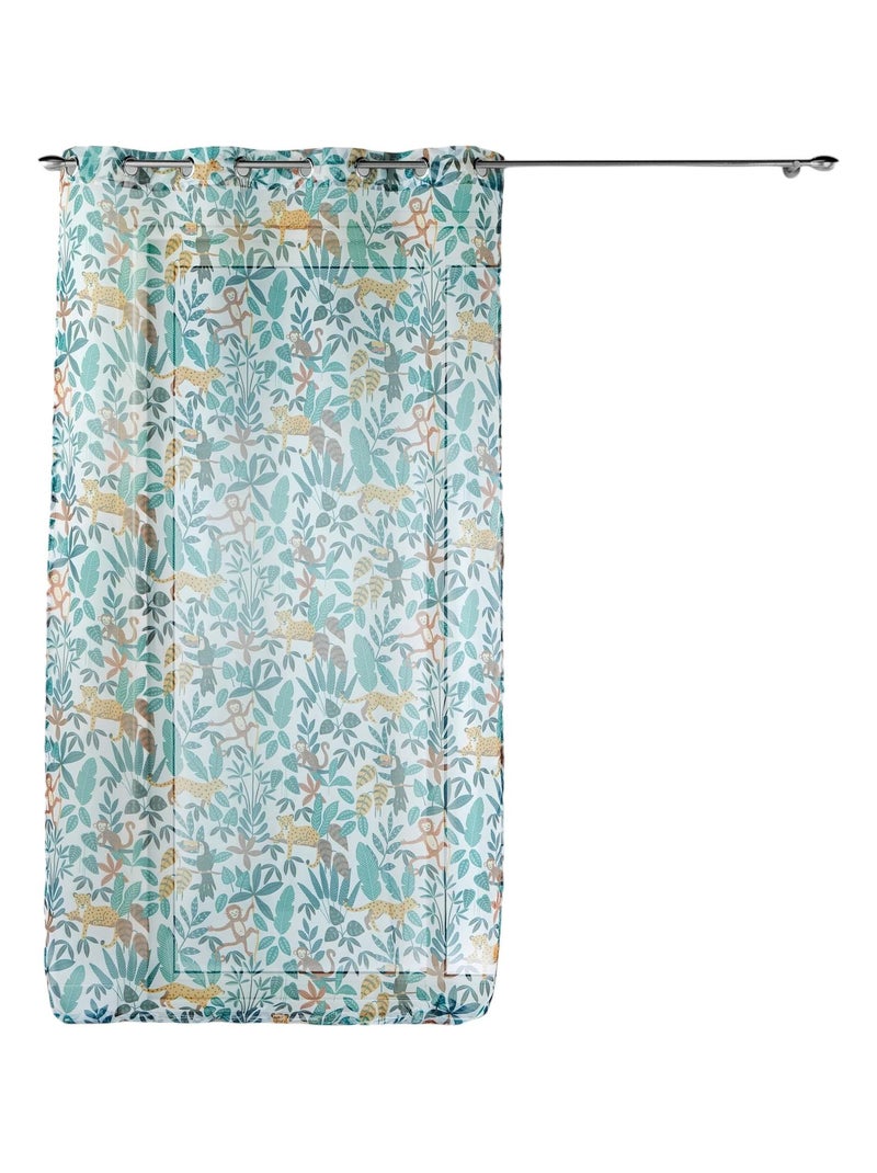 Panneau voilage 140 x 240 cm Animaux de la jungle Vert - Kiabi