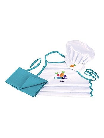 Panoplie de cuisinier tablier avec toque