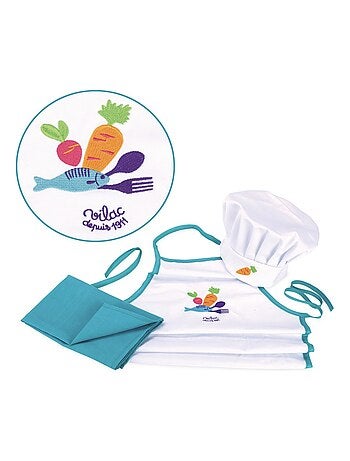 Panoplie de cuisinier tablier avec toque