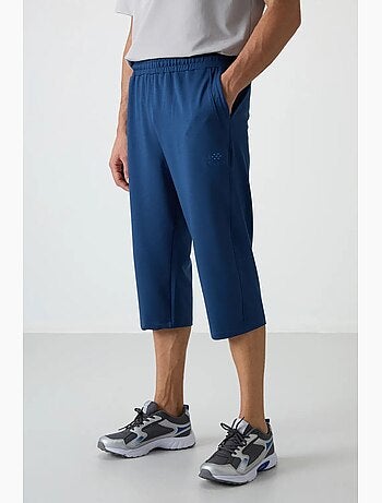 Pantacourt à taille mi-haute et jambe large tommy