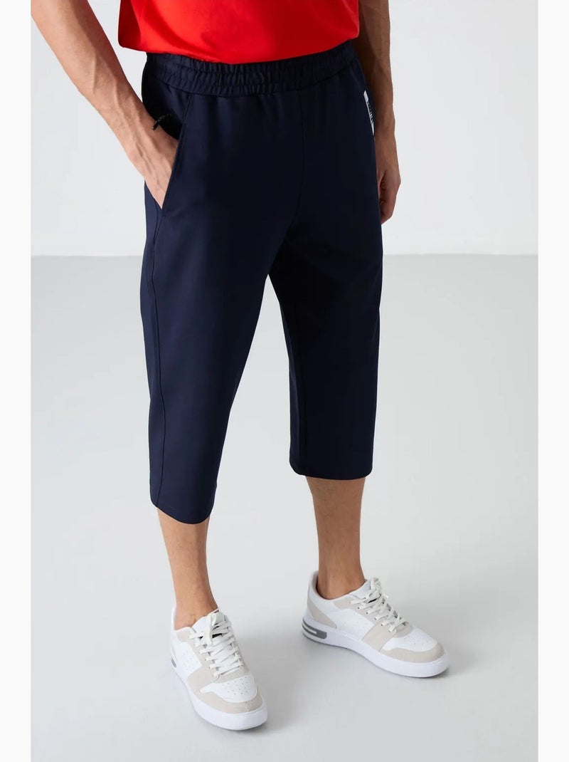 Pantacourt à taille mi-haute tommy Bleu marine - Kiabi