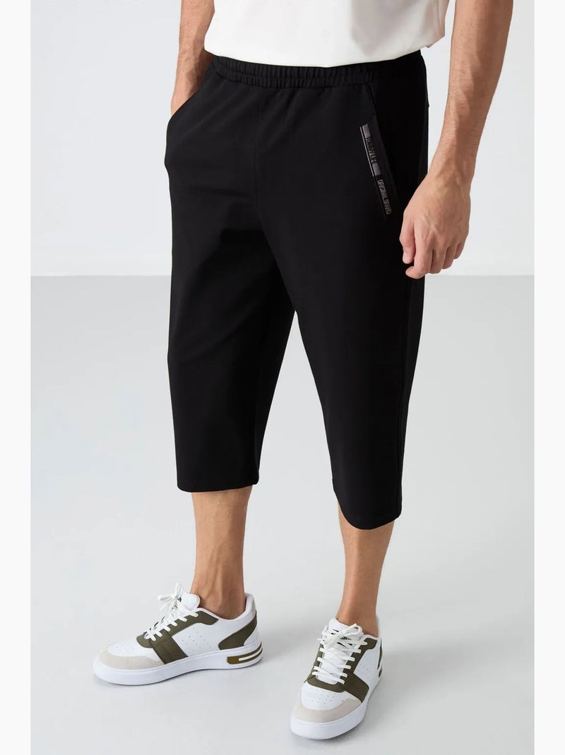 Pantacourt à taille mi-haute tommy Noir - Kiabi