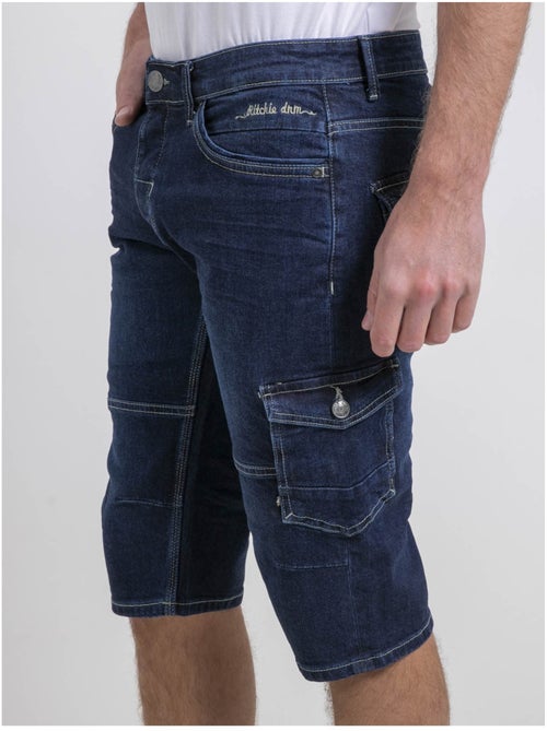Pantacourt battle en jean BONACRI DK BLUE - Kiabi