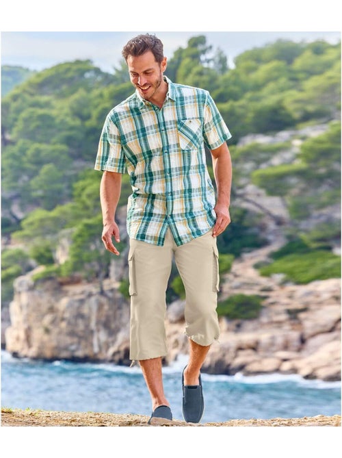 Pantacourt Cargo Microfibre   - ATLAS FOR MEN - Kiabi