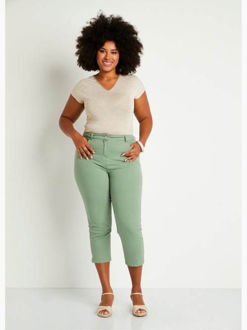 Pantacourt ceinture élastiquée 5 poches - Afibel - Kiabi