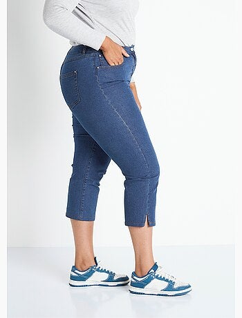 Pantacourt ceinture extensible en jean - Afibel
