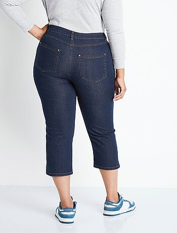 Pantacourt ceinture extensible en jean - Afibel