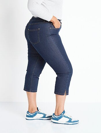 Pantacourt ceinture extensible en jean - Afibel